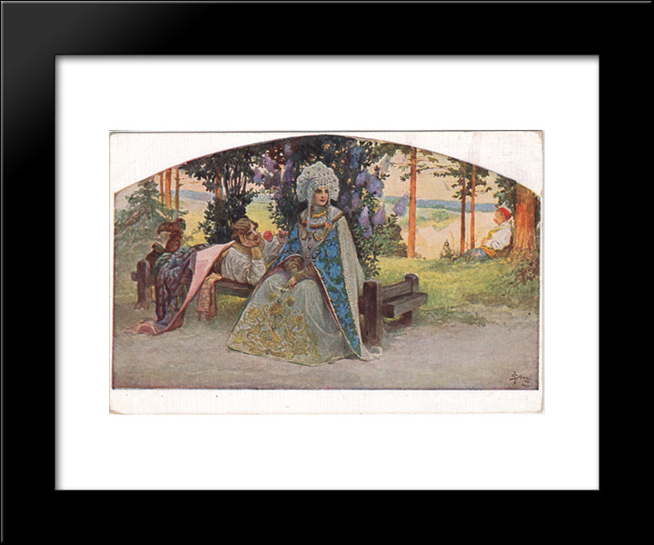 Seducer 20x24 Black Modern Wood Framed Art Print Poster by Solomko, Sergey