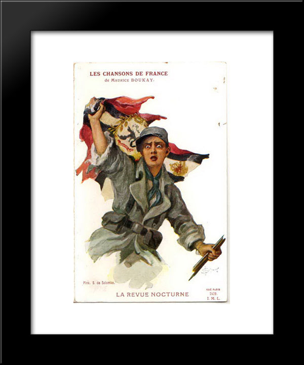 The Nocturne Review 20x24 Black Modern Wood Framed Art Print Poster by Solomko, Sergey