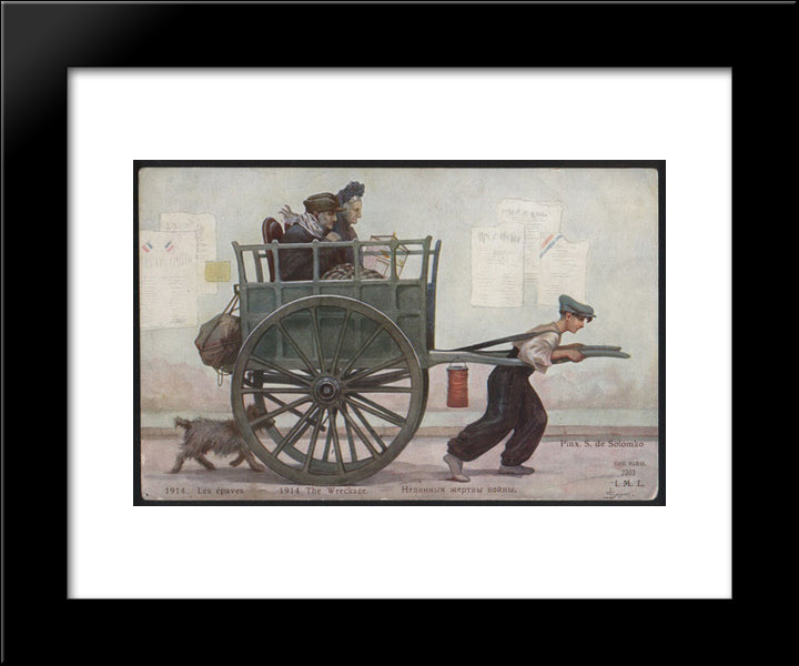 The Wreckage 20x24 Black Modern Wood Framed Art Print Poster by Solomko, Sergey