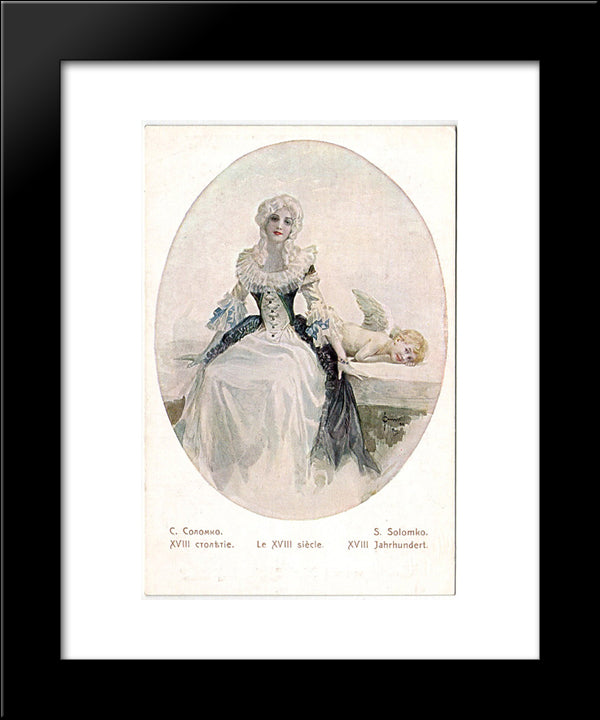 Xviii Century 20x24 Black Modern Wood Framed Art Print Poster by Solomko, Sergey
