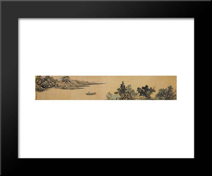 Parting At The Jing River 20x24 Black Modern Wood Framed Art Print Poster by Zhou, Shen