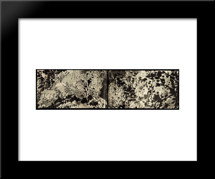 10,000 Ugly Inkblots 20x24 Black Modern Wood Framed Art Print Poster by Shitao