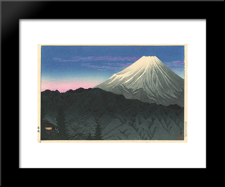 Fuji From Hakone 20x24 Black Modern Wood Framed Art Print Poster by Takahashi, Shotei