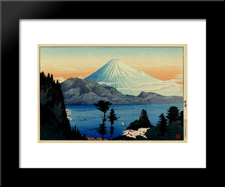 Fuji From Kurasawa 20x24 Black Modern Wood Framed Art Print Poster by Takahashi, Shotei