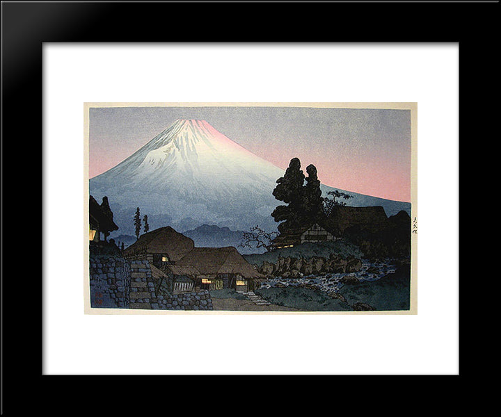Fuji From Mizuchubo 20x24 Black Modern Wood Framed Art Print Poster by Takahashi, Shotei