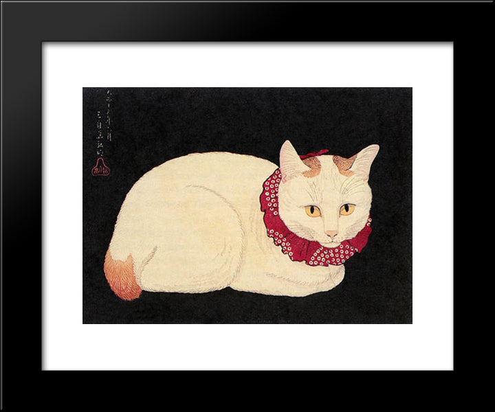 Tama 20x24 Black Modern Wood Framed Art Print Poster by Takahashi, Shotei