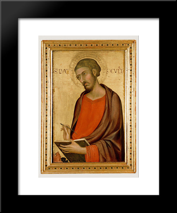 St. Luke 20x24 Black Modern Wood Framed Art Print Poster by Martini, Simone