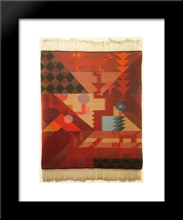Untitled 20x24 Black Modern Wood Framed Art Print Poster by Taeuber Arp, Sophie