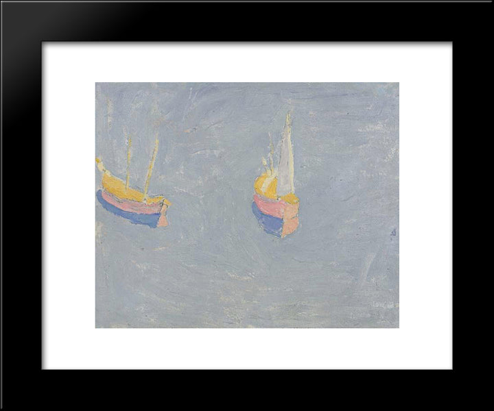 Boats 20x24 Black Modern Wood Framed Art Print Poster by Papaloukas, Spyros