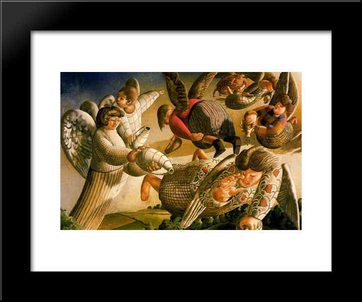 Angels Of The Apocalypse 20x24 Black Modern Wood Framed Art Print Poster by Spencer, Stanley