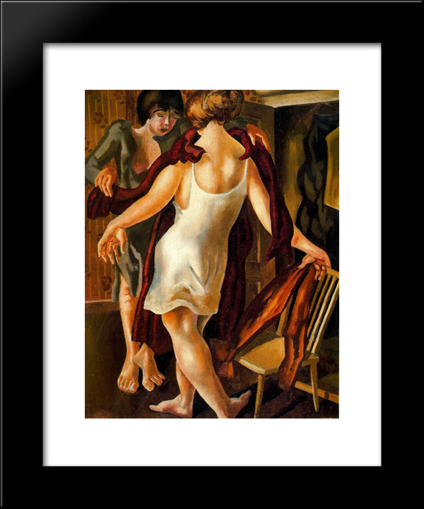 Choosing A Dress 20x24 Black Modern Wood Framed Art Print Poster by Spencer, Stanley