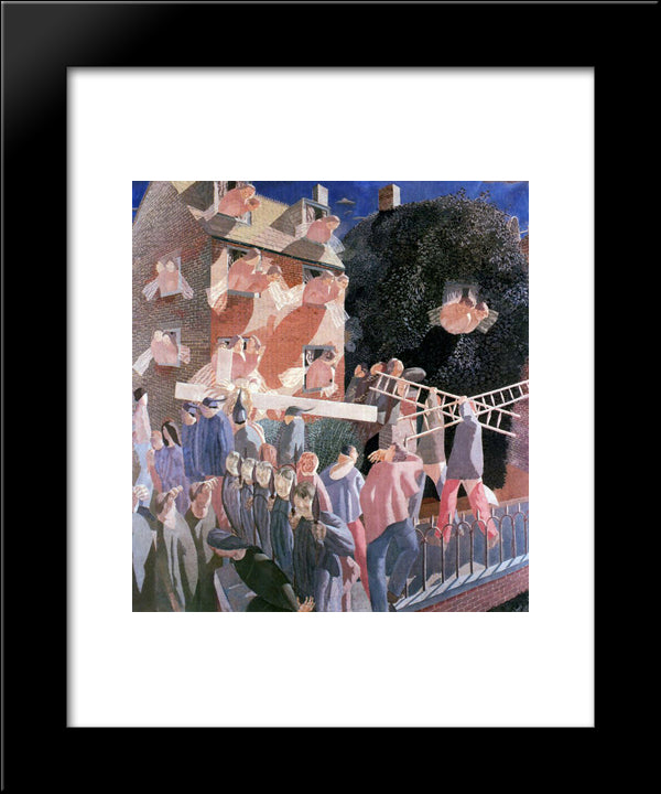 Christ Carrying The Cross 20x24 Black Modern Wood Framed Art Print Poster by Spencer, Stanley