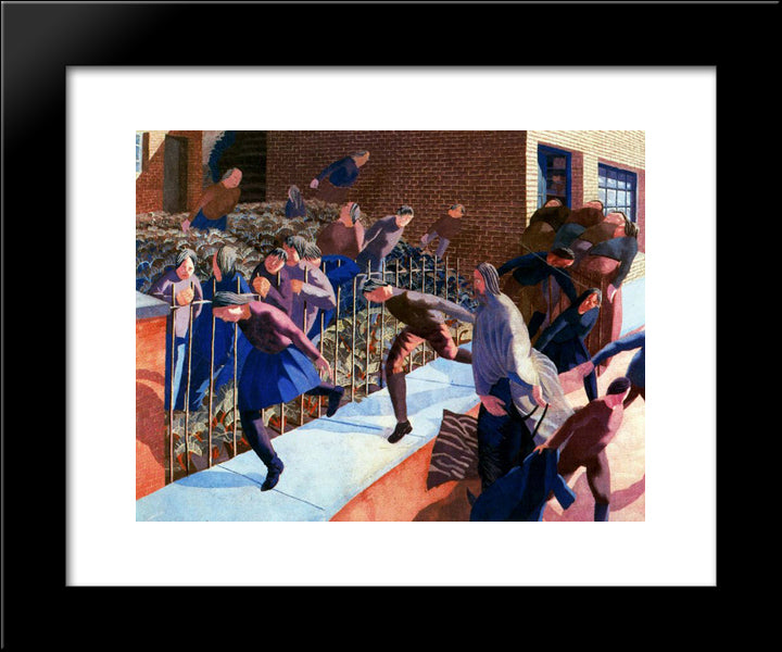 Christ'S Entry Into Jerusalem 20x24 Black Modern Wood Framed Art Print Poster by Spencer, Stanley