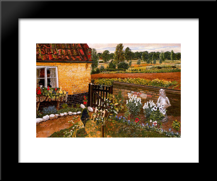 Cottage At Wangford 20x24 Black Modern Wood Framed Art Print Poster by Spencer, Stanley