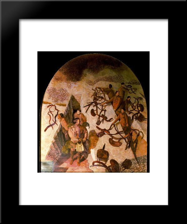 Dug - Out (Stand - To) 20x24 Black Modern Wood Framed Art Print Poster by Spencer, Stanley
