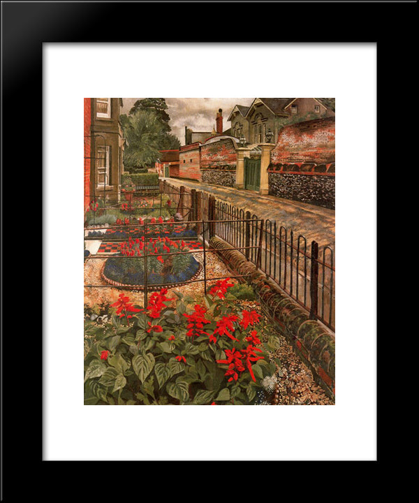 Gardens In The Pound, Cookham 20x24 Black Modern Wood Framed Art Print Poster by Spencer, Stanley
