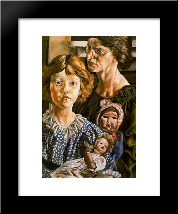 Hilda, Unity And Dolls 20x24 Black Modern Wood Framed Art Print Poster by Spencer, Stanley
