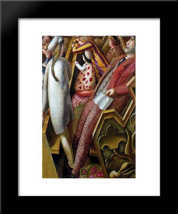 In Church 20x24 Black Modern Wood Framed Art Print Poster by Spencer, Stanley