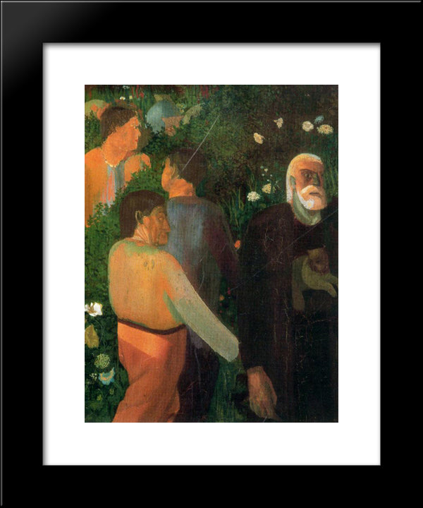 Joachim Among The Shepherds 20x24 Black Modern Wood Framed Art Print Poster by Spencer, Stanley