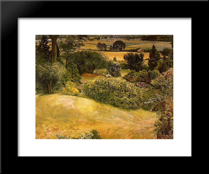 Rock Garden. Cookham Dene. 20x24 Black Modern Wood Framed Art Print Poster by Spencer, Stanley