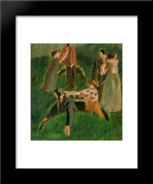 Study For A Resurrection 20x24 Black Modern Wood Framed Art Print Poster by Spencer, Stanley