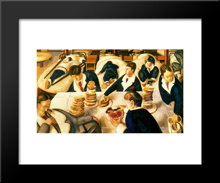 Tea In The Hospital Ward 20x24 Black Modern Wood Framed Art Print Poster by Spencer, Stanley