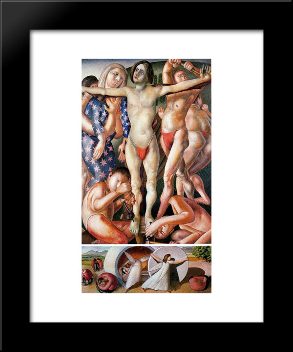 The Deposition And The Rolling Away Of The Stone 20x24 Black Modern Wood Framed Art Print Poster by Spencer, Stanley