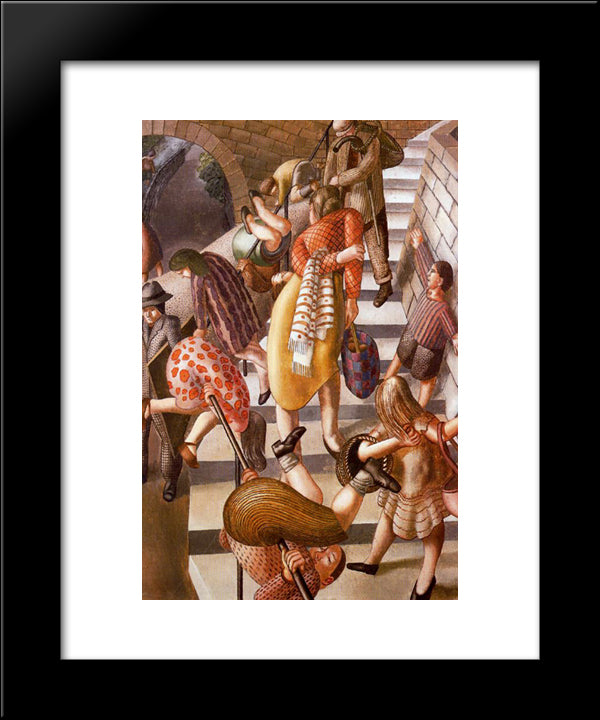 The Glen, Port Glasgow 20x24 Black Modern Wood Framed Art Print Poster by Spencer, Stanley