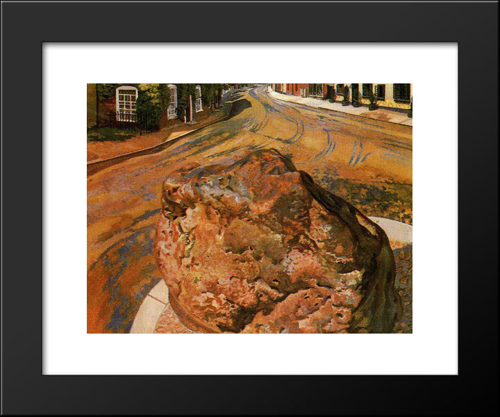 The Tarry Stone. Cookham 20x24 Black Modern Wood Framed Art Print Poster by Spencer, Stanley