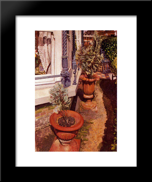 Villas At Cookham 20x24 Black Modern Wood Framed Art Print Poster by Spencer, Stanley