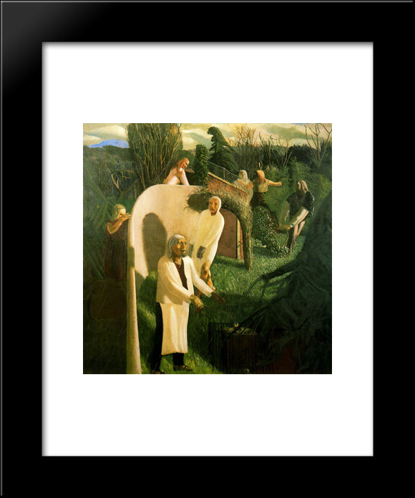 Zacharias And Elizabeth 20x24 Black Modern Wood Framed Art Print Poster by Spencer, Stanley