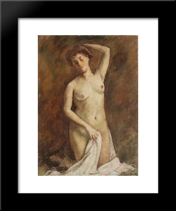 After Bath 20x24 Black Modern Wood Framed Art Print Poster by Luchian, Stefan
