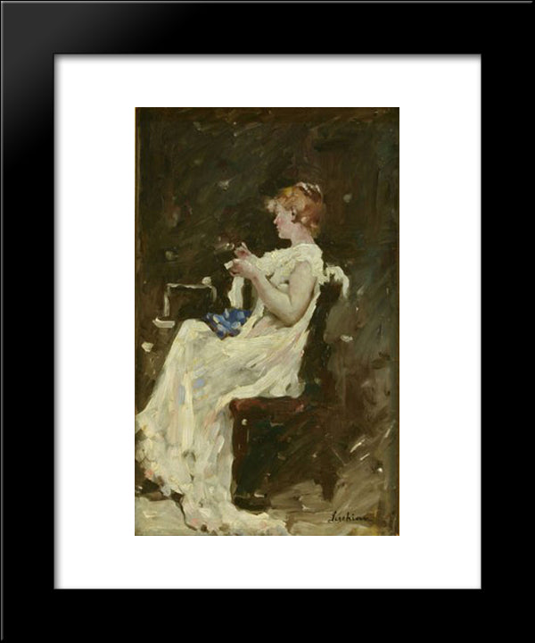 Woman 20x24 Black Modern Wood Framed Art Print Poster by Luchian, Stefan
