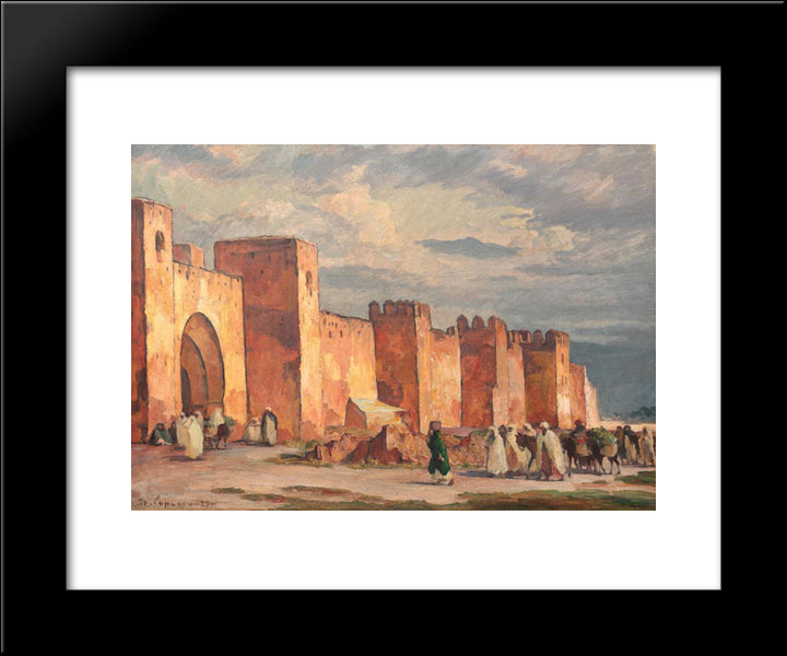 Marrakech 20x24 Black Modern Wood Framed Art Print Poster by Popescu, Stefan