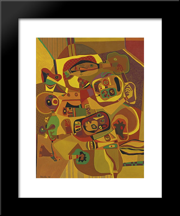 The Gold Cord 20x24 Black Modern Wood Framed Art Print Poster by Wheeler, Steve