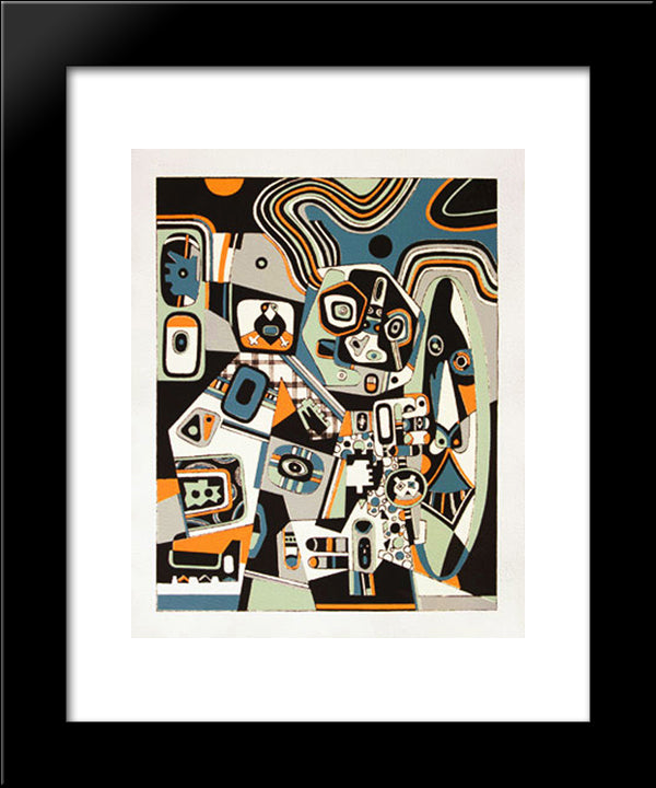 Two Smiles 20x24 Black Modern Wood Framed Art Print Poster by Wheeler, Steve
