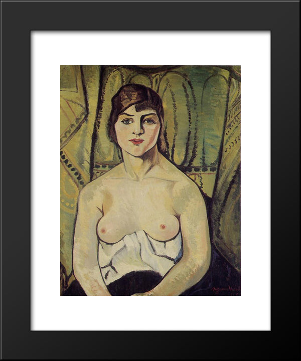 Portrait Of A Woman 20x24 Black Modern Wood Framed Art Print Poster by Valadon, Suzanne