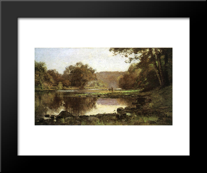 The Creek 20x24 Black Modern Wood Framed Art Print Poster by Steele, T. C.