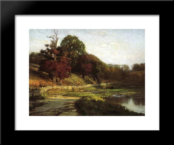 The Oaks Of Vernon 20x24 Black Modern Wood Framed Art Print Poster by Steele, T. C.