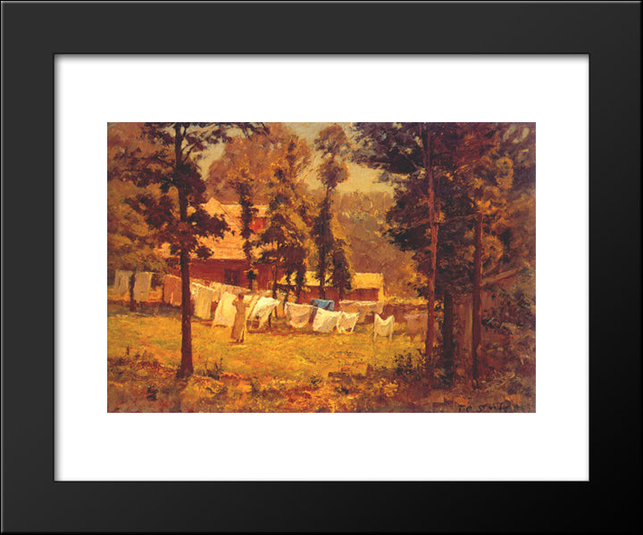 Weekly Wash 20x24 Black Modern Wood Framed Art Print Poster by Steele, T. C.