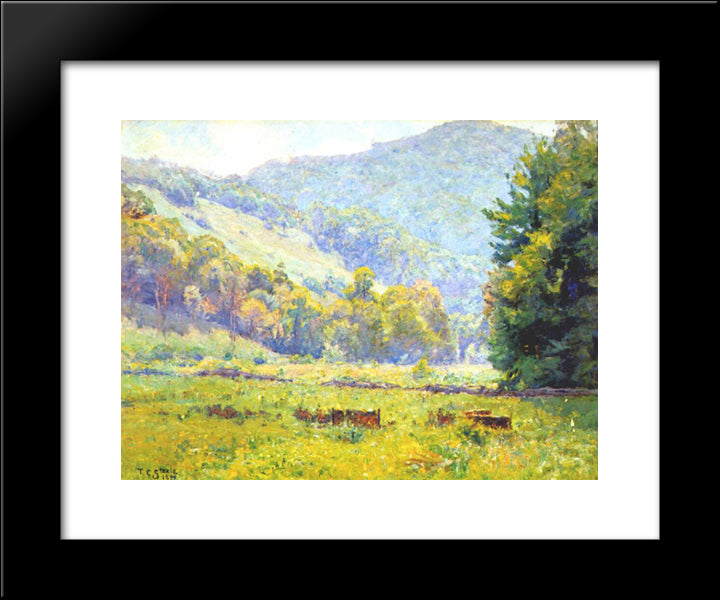 Whitewater Valley 20x24 Black Modern Wood Framed Art Print Poster by Steele, T. C.