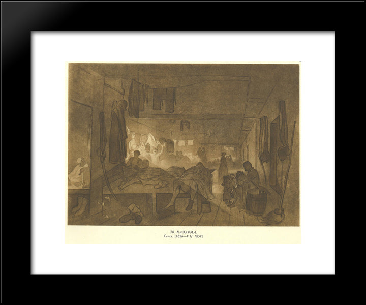 Barracks 20x24 Black Modern Wood Framed Art Print Poster by Shevchenko, Taras