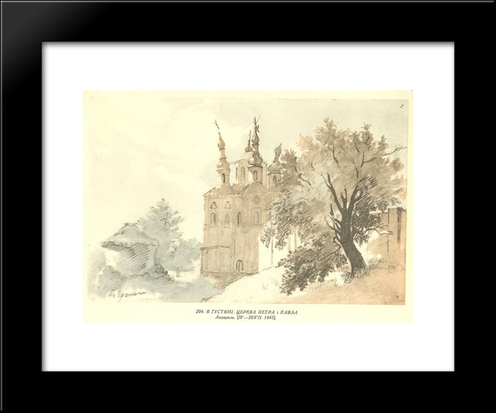 In Gustynia. A Church Of Sts. Peter And Paul. 20x24 Black Modern Wood Framed Art Print Poster by Shevchenko, Taras