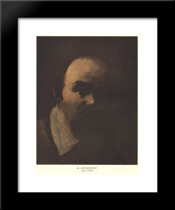 Self Portrait 20x24 Black Modern Wood Framed Art Print Poster by Shevchenko, Taras