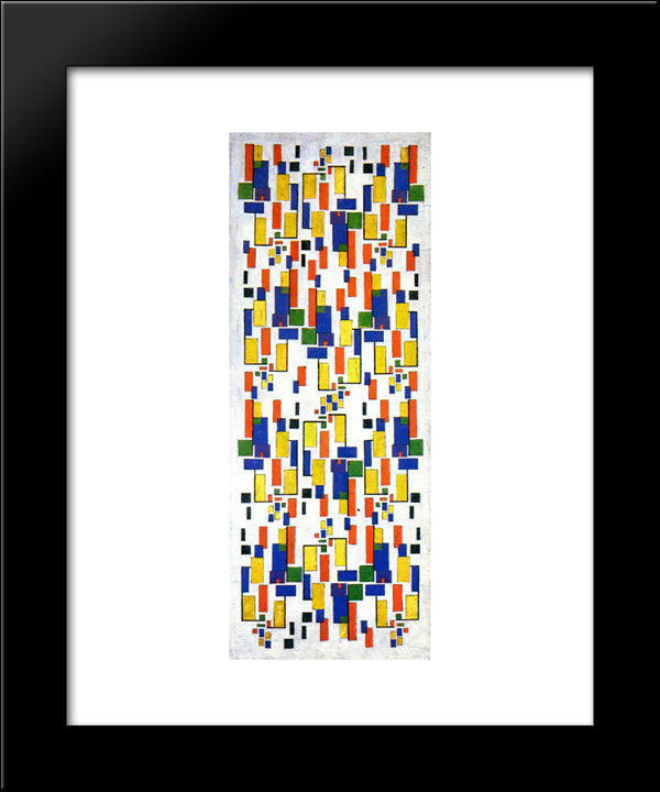 Colour Design For A Chimney 20x24 Black Modern Wood Framed Art Print Poster by Doesburg, Theo van