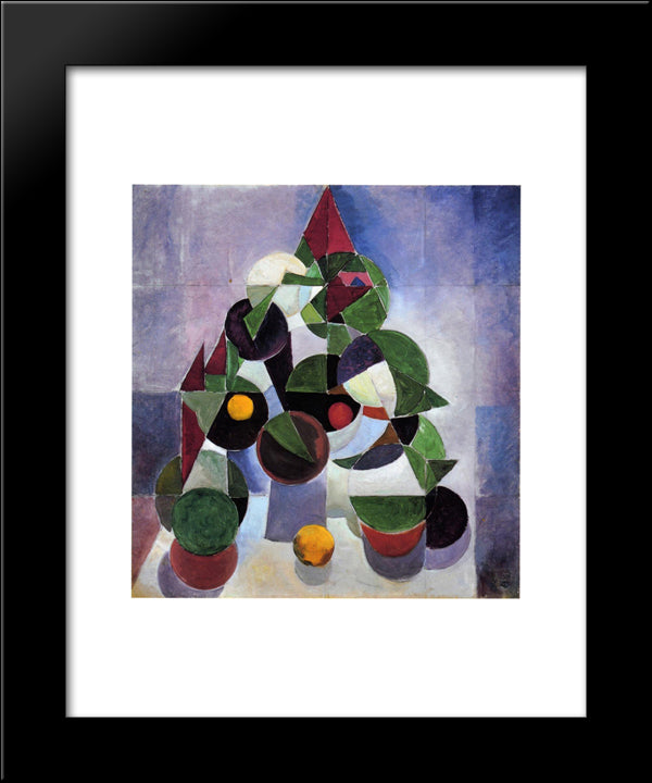 Composition I (Still Life) 20x24 Black Modern Wood Framed Art Print Poster by Doesburg, Theo van