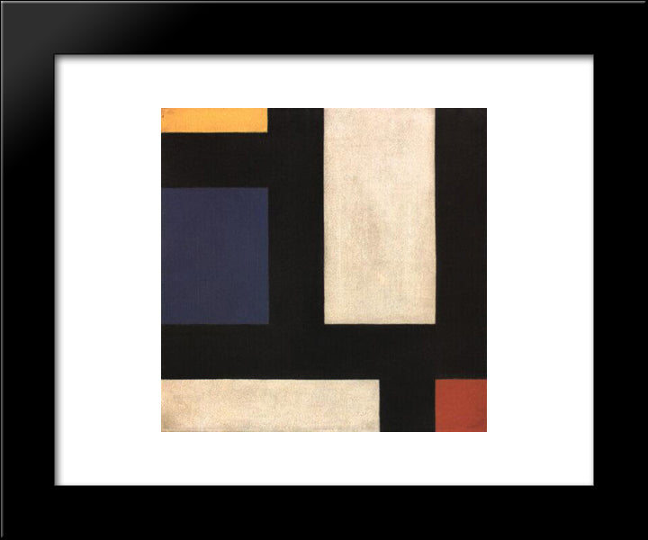 Counter Composition Iv 20x24 Black Modern Wood Framed Art Print Poster by Doesburg, Theo van