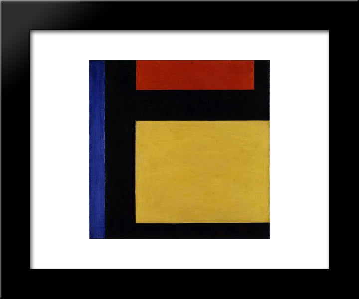 Counter Composition X 20x24 Black Modern Wood Framed Art Print Poster by Doesburg, Theo van