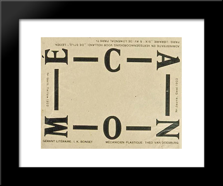 Cover Fo In Mechanism 20x24 Black Modern Wood Framed Art Print Poster by Doesburg, Theo van