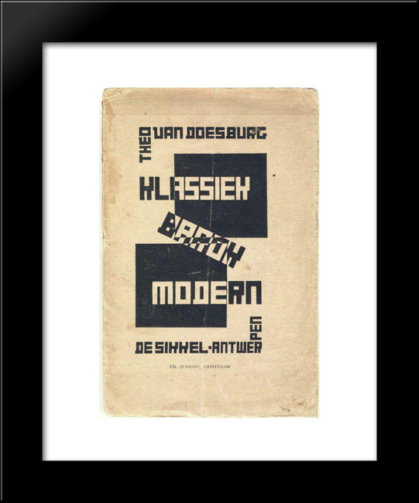 Cover Of Classic, Modern, Baroque 20x24 Black Modern Wood Framed Art Print Poster by Doesburg, Theo van